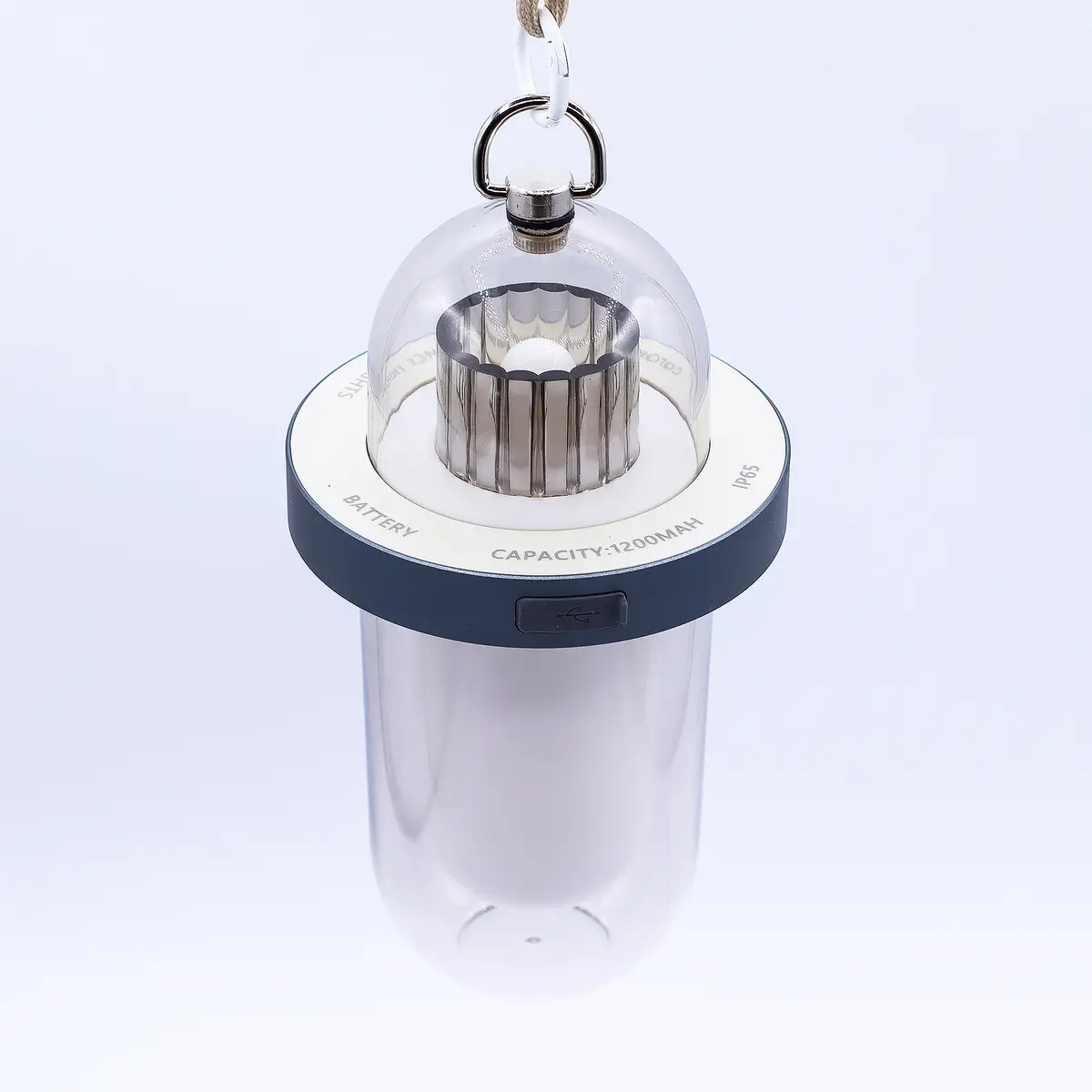 Utomhuslampa med flammeffekt och USB-C-laddning i vitt - produktbild 6