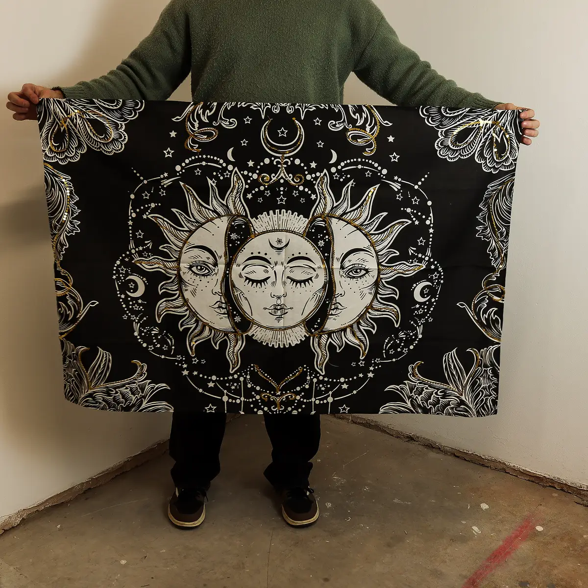 Väggbonad i bomull med solgudinna 70x110 cm - produktbild 2