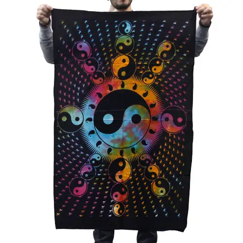 Väggbonad i bomull med Ying Yang-motiv - produktbild 2