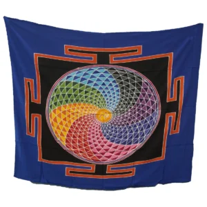 Väggdekoration i Bali-vaxbatik med sju flaggsymboler - produktbild 6