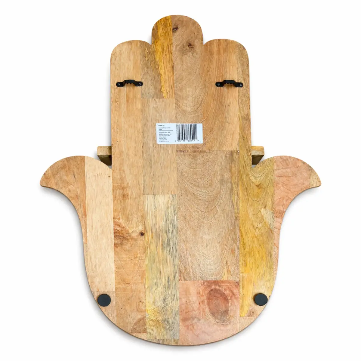 Vägghylla i mangoträ med Hamsa-symbol - produktbild 2