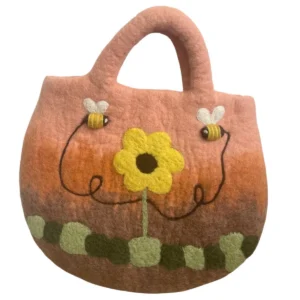Vattentovad väska med solros och bin 35x27 cm - produktbild 4