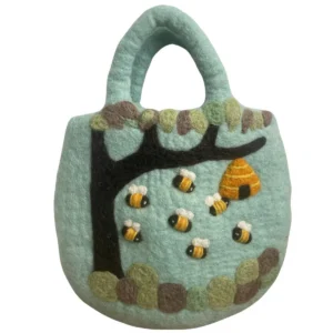 Vattentovad väska med träd och bikupa 35x27 cm - produktbild 4