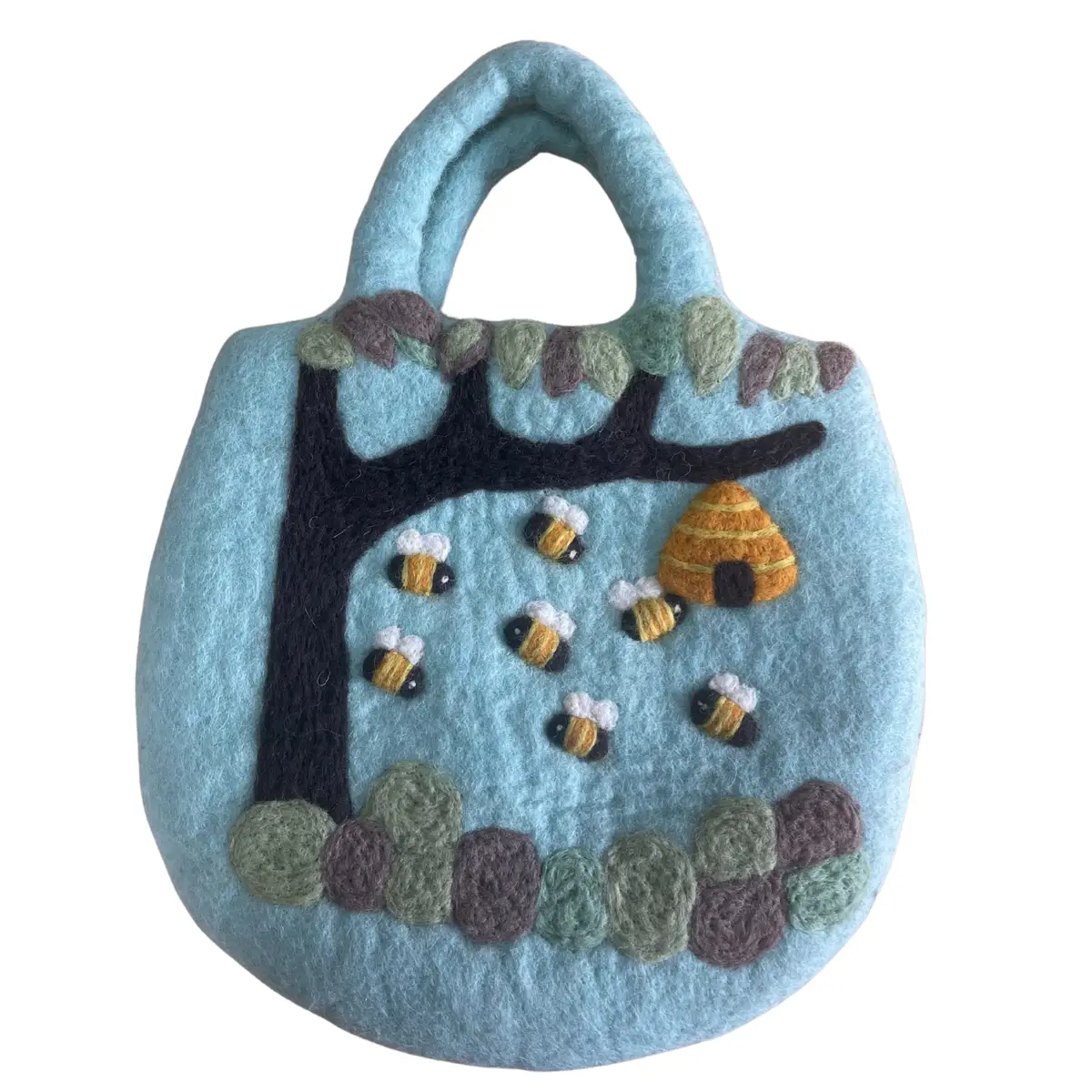 Vattentovad väska med träd och bikupa 35x27 cm - produktbild 6