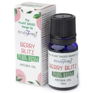 Flaska och förpackning med växtbaserad doftolja Berry Blitz 10 ml från Stamford