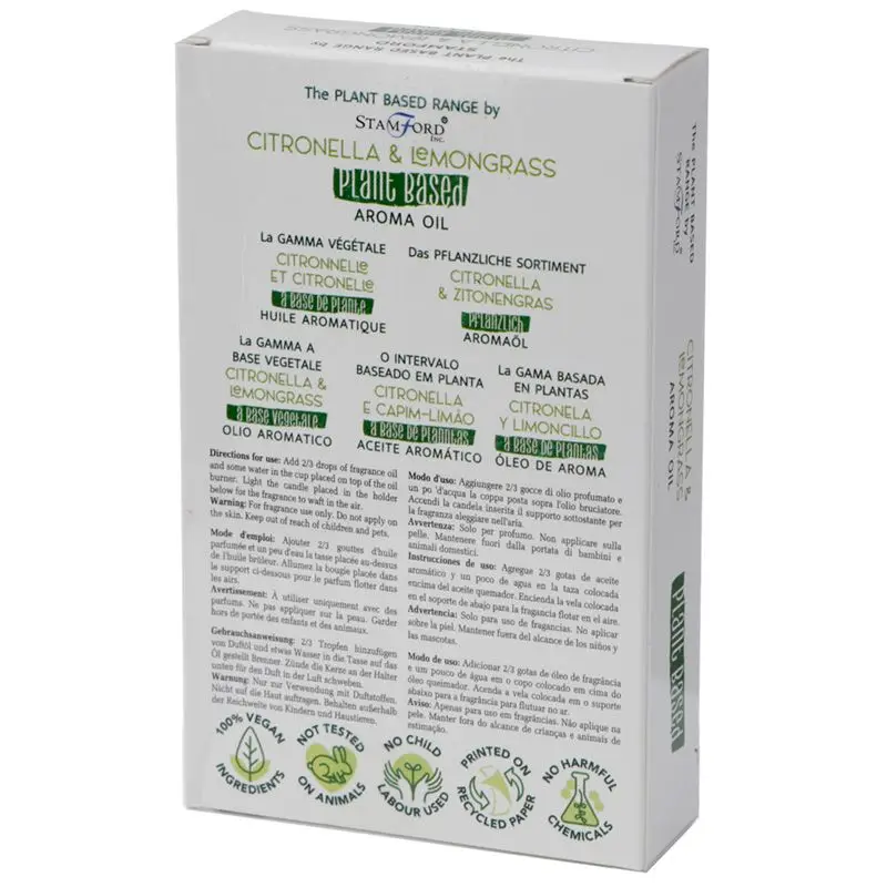 Växtbaserad doftolja med citronella och citrongräs 10 ml - produktbild 2