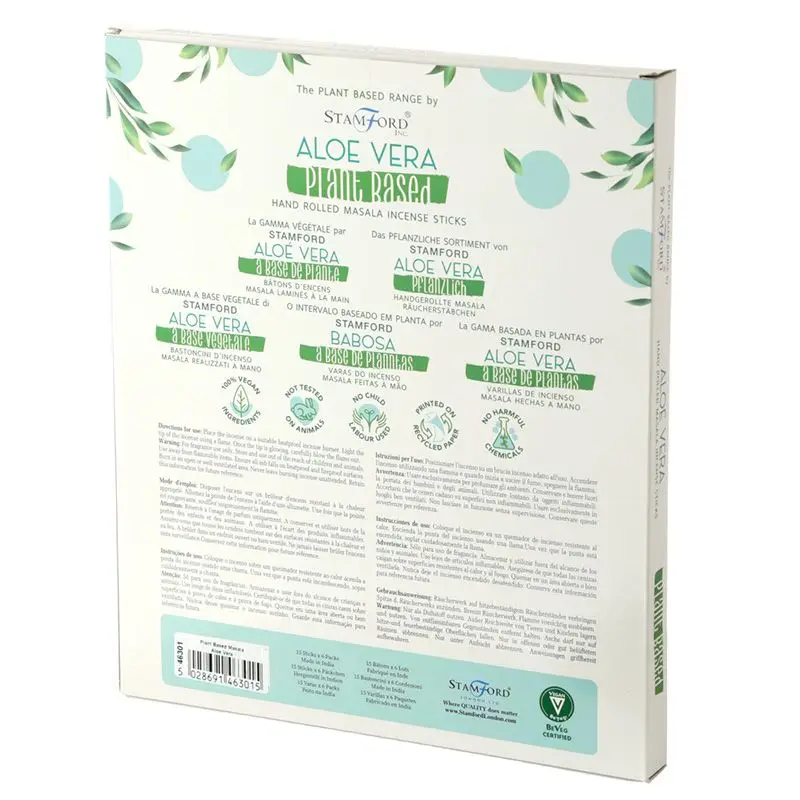 Växtbaserade Masala Rökelsepinnar Aloe Vera - produktbild 2