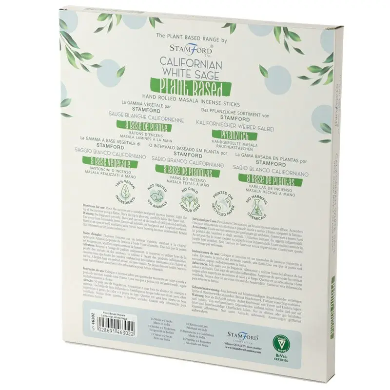 Växtbaserade masala rökelsepinnar Californian White Sage - produktbild 2