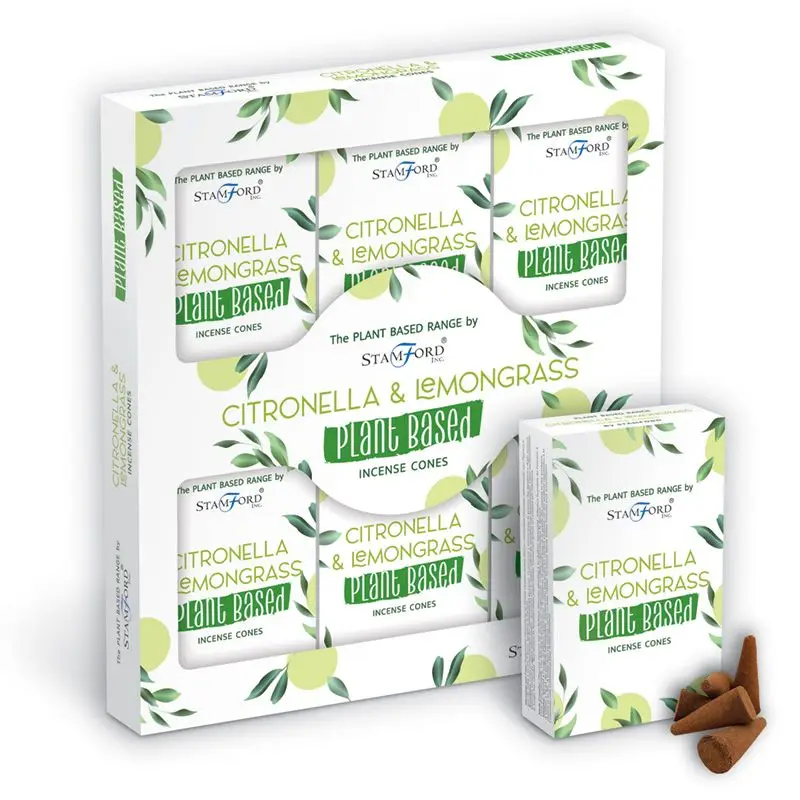 Växtbaserade rökelsekoner med citronella och citrongräs - produktbild 2