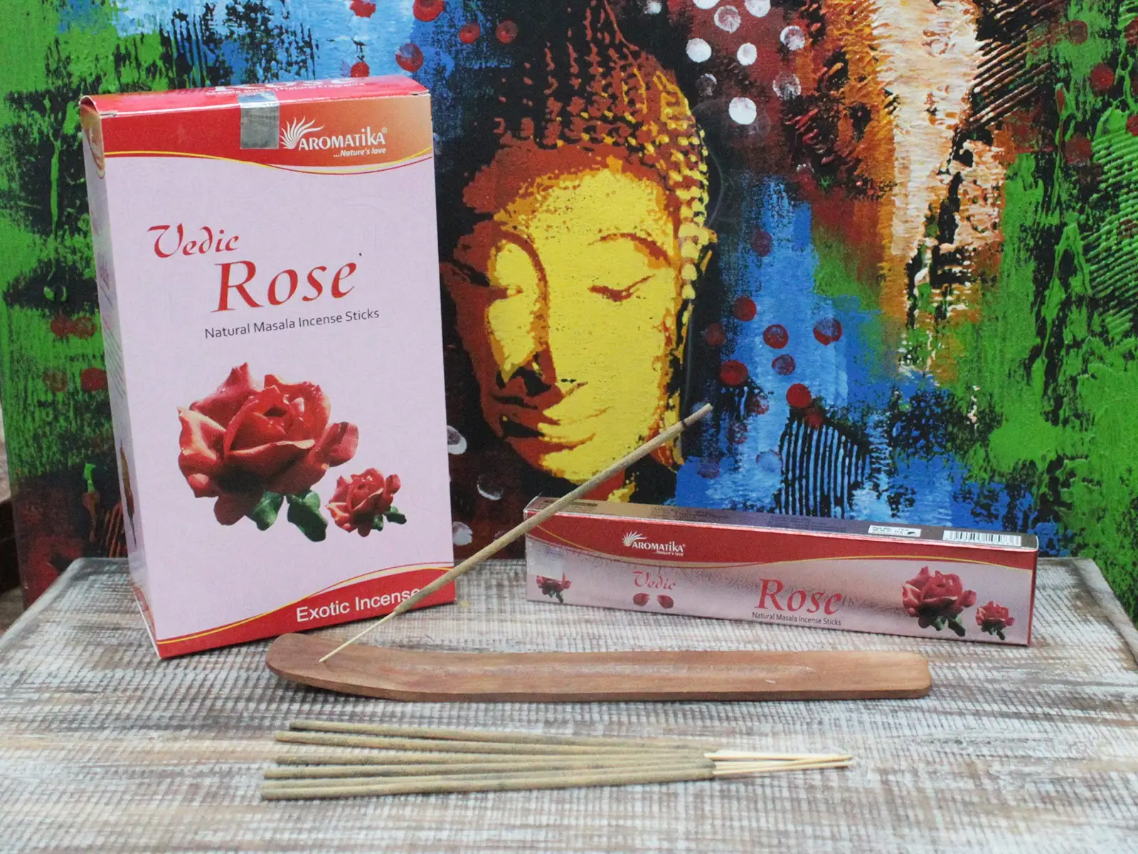 Vedic Masala rökelsepinnar med rosdoft - produktbild 3