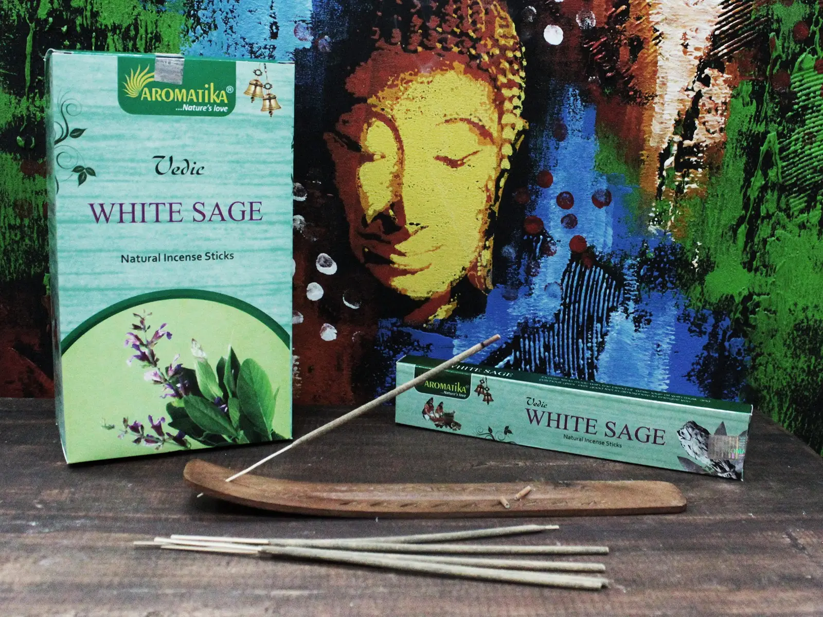 Vedic Masala rökelsepinnar med vit salvia doft - produktbild 3
