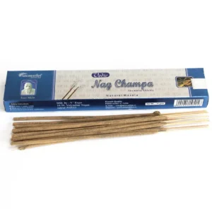Förpackning och rökelsepinnar av Vedic Masala Nag Champa