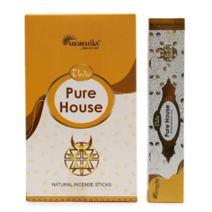 Förpackning med Vedic Masala rökelsepinnar Pure House från Aromatika