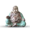 Vintage handgjuten Buddha-staty i suarträ 40 cm – Glad Buddha