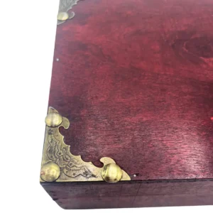 Vintageinspirerad förvaringslåda i plywood, tanfärgad - produktbild 2