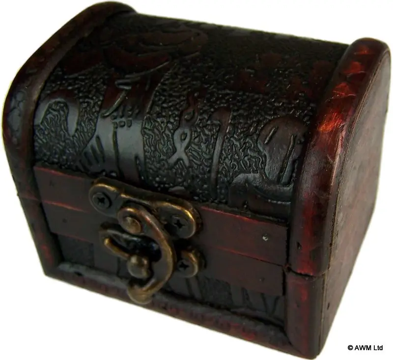 Vintageinspirerad förvaringslåda med kolonial prägel - produktbild 3