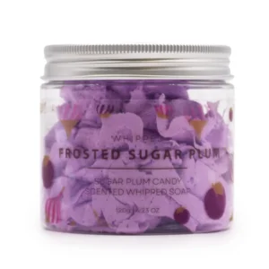 Burk med lila vispad tvål Frosted Sugar Plum