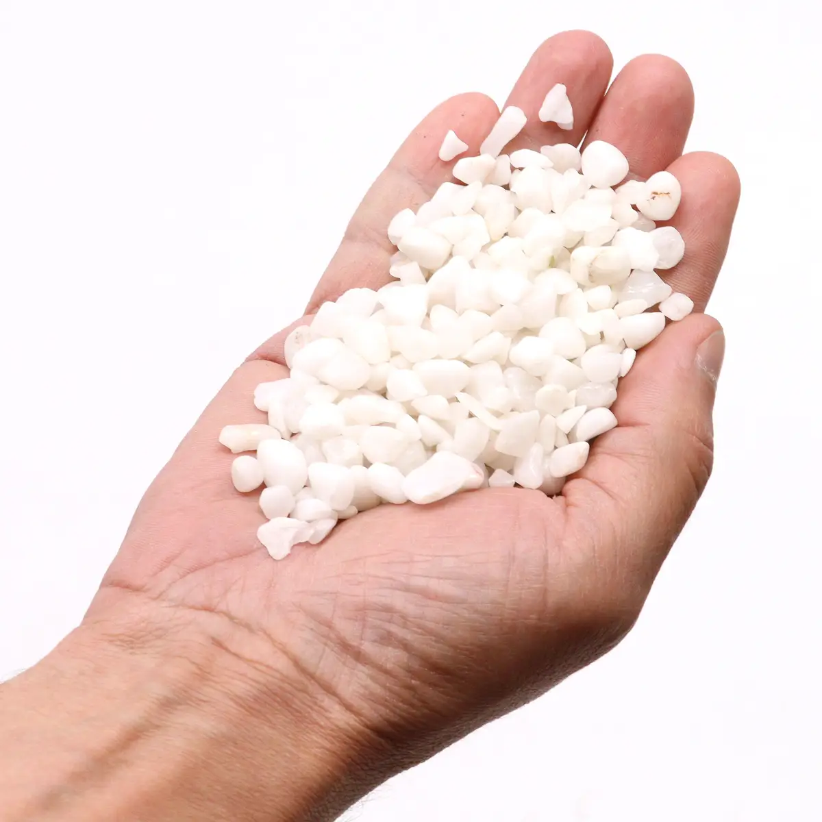 Vit kvarts ädelstensflis bulk 1 kg - produktbild 2