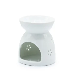 Vit oljebrännare med Buddha-motiv - produktbild 2