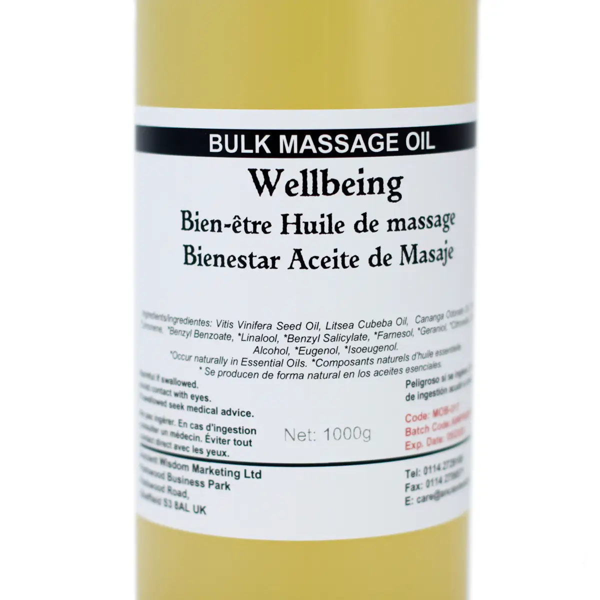 Wellbeing massageolja 1 kg - produktbild 2