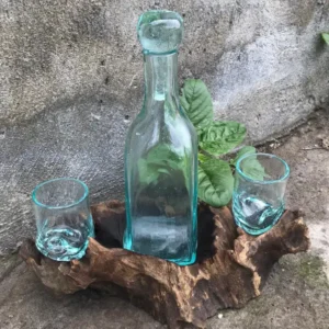 Whiskeset i handblåst glas och Balinesiskt trä - produktbild 4