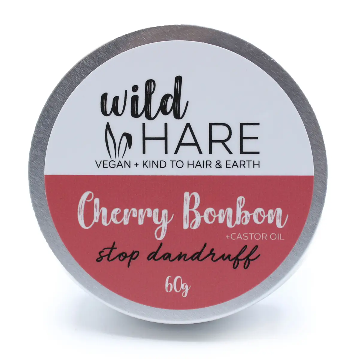 Wild Hare fast schampo i rund förpackning med etikett Cherry Bonbon