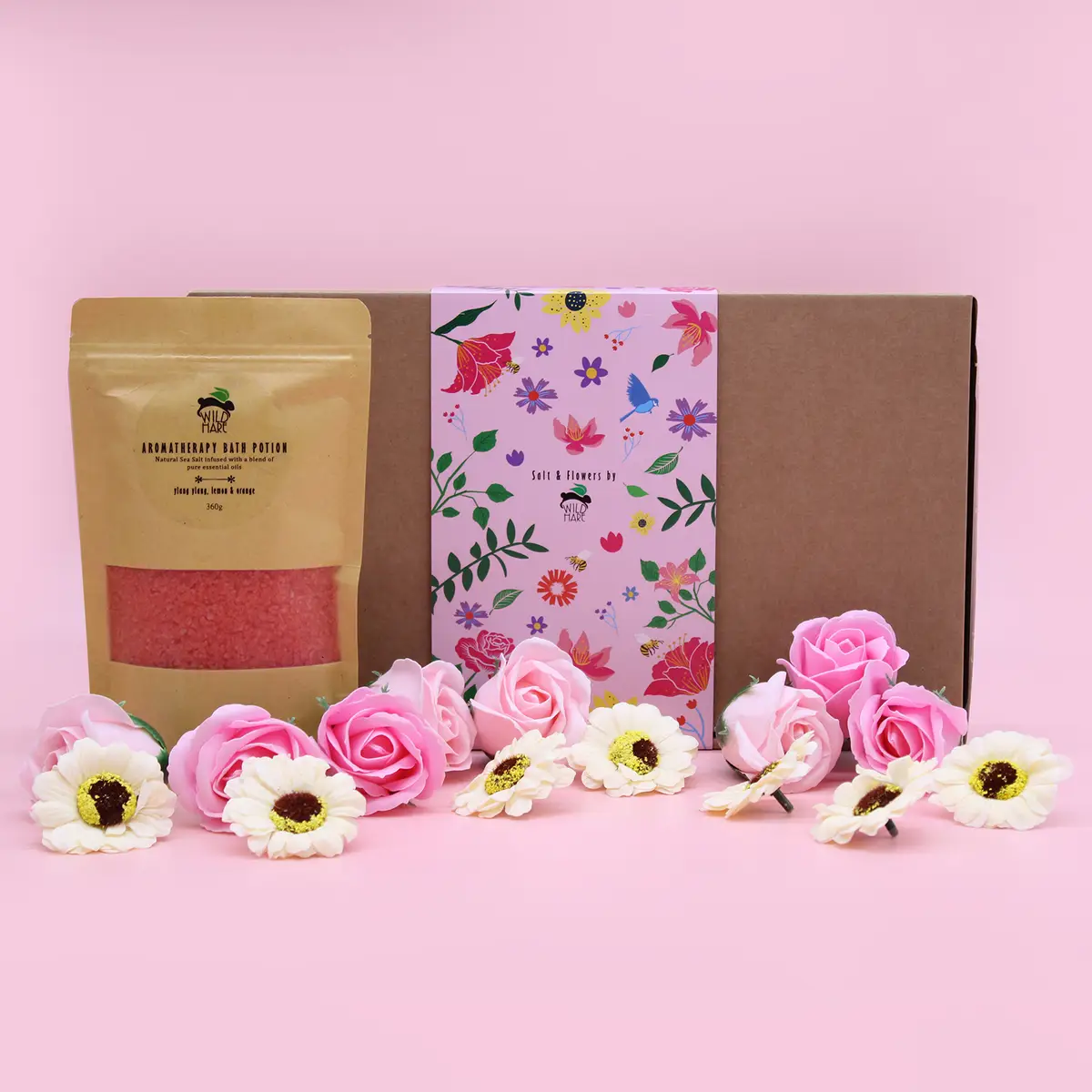 Wild Hare Salt & Flowers Set - Passion badsalt och blommor - produktbild 5