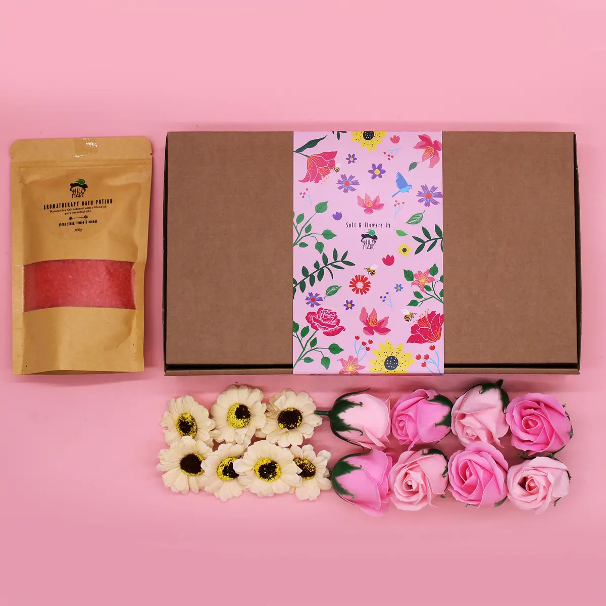 Wild Hare Salt & Flowers Set - Passion badsalt och blommor - produktbild 6