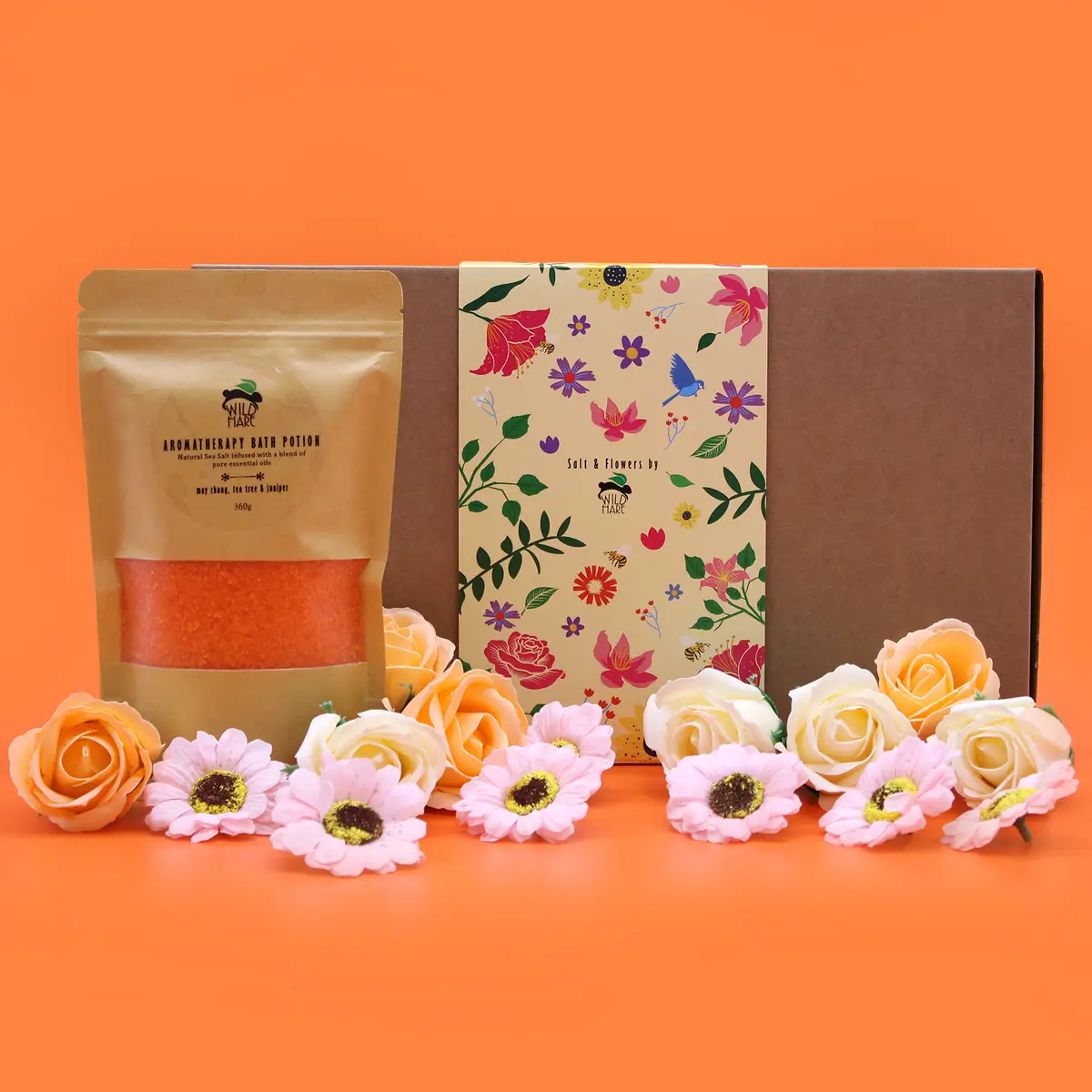 Wild Hare Salt & Flowers Set Total Detox badsalt och tvålkblommor - produktbild 3