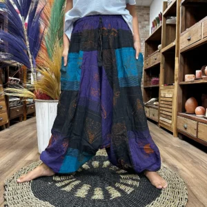 Yoga- och festivalbyxor med Aladdin-mönster i lila - produktbild 4