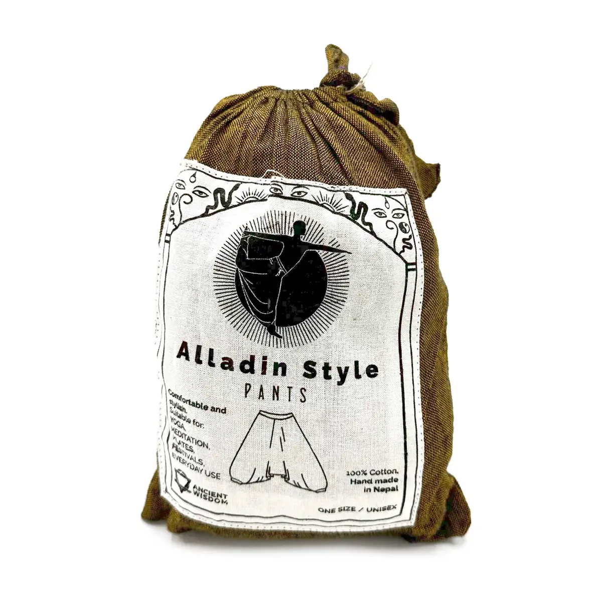 Yoga- och festivalbyxor med Aladdinmönster i orange - produktbild 2