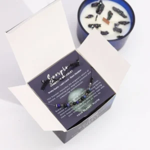 Zodiakljus i sojavax med kristall och ädelstensarmband för Skorpionen - produktbild 3