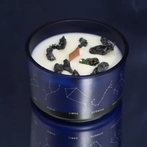 Zodiakljus i sojavax med kristall och ädelstensarmband för Vattumannen - produktbild 2