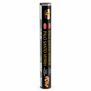Förpackning med HEM Hexagonal rökelsepinnar Palo Santo Masala Myrra
