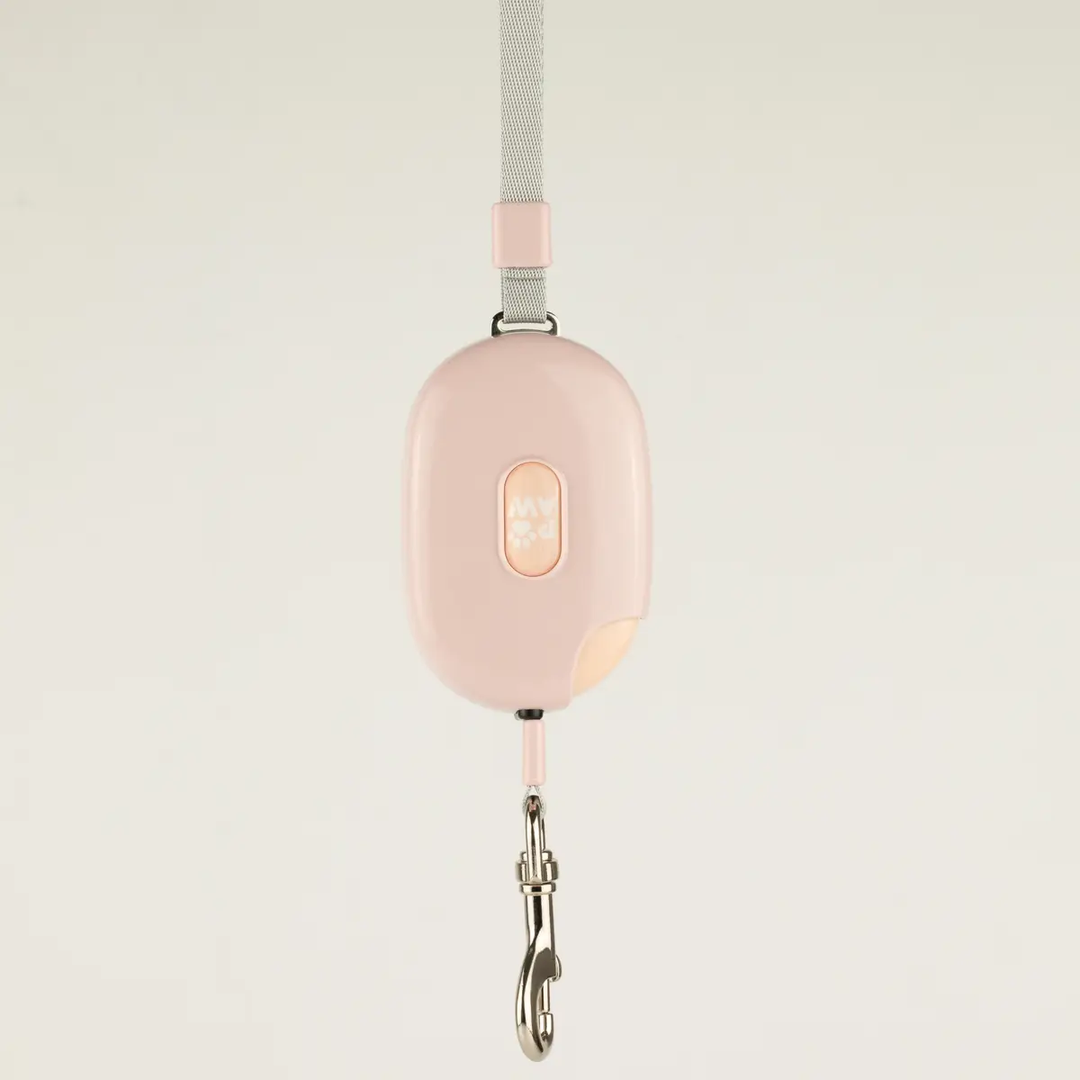 rosa flexikoppel med rundat hölje och metallhake