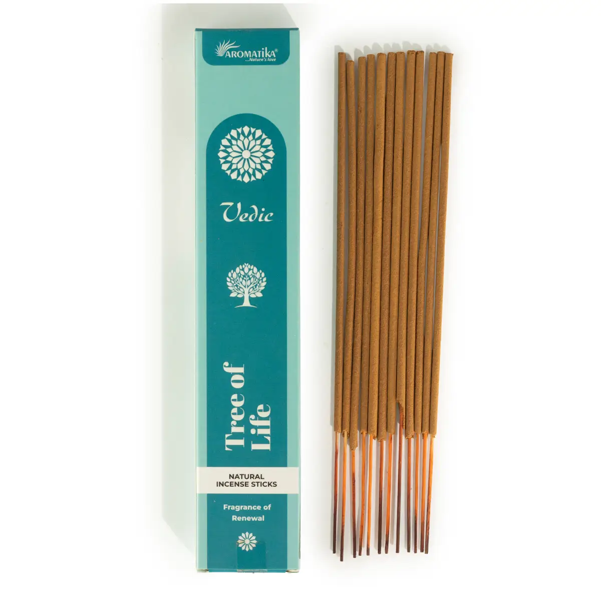Förpackning och rökelsepinnar Vedic Masala Tree of Life från Aromatika